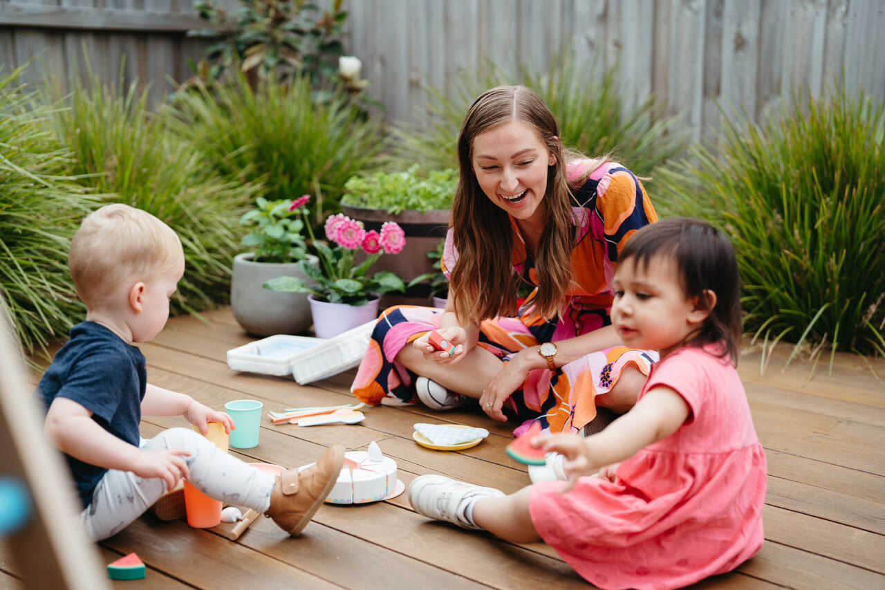 Playing picnic during an ABA session