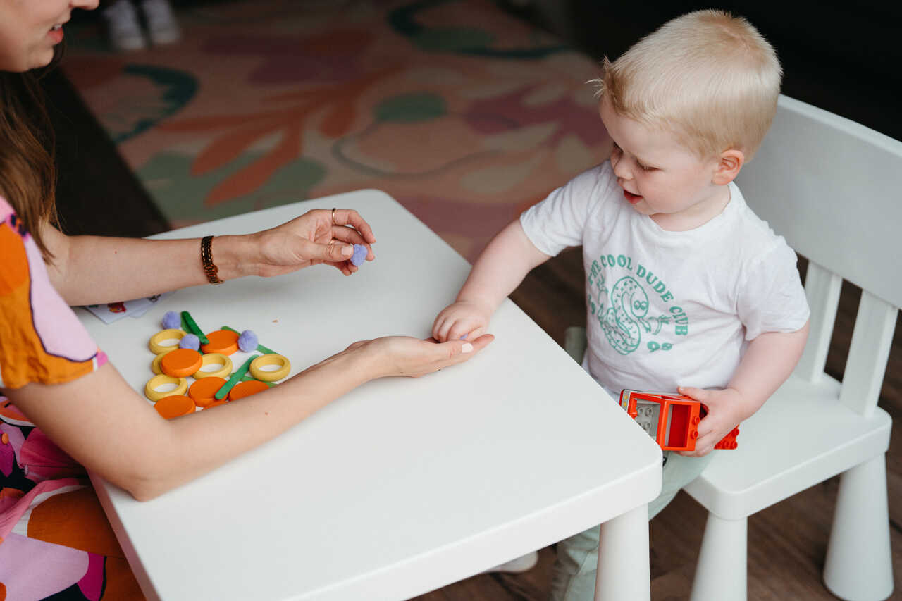 Discrete trial teaching at the table